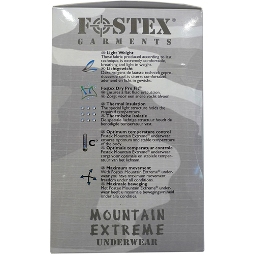 Set underpants and shirt set functional EXTREME BLACK FOSTEX 11427001 L-11