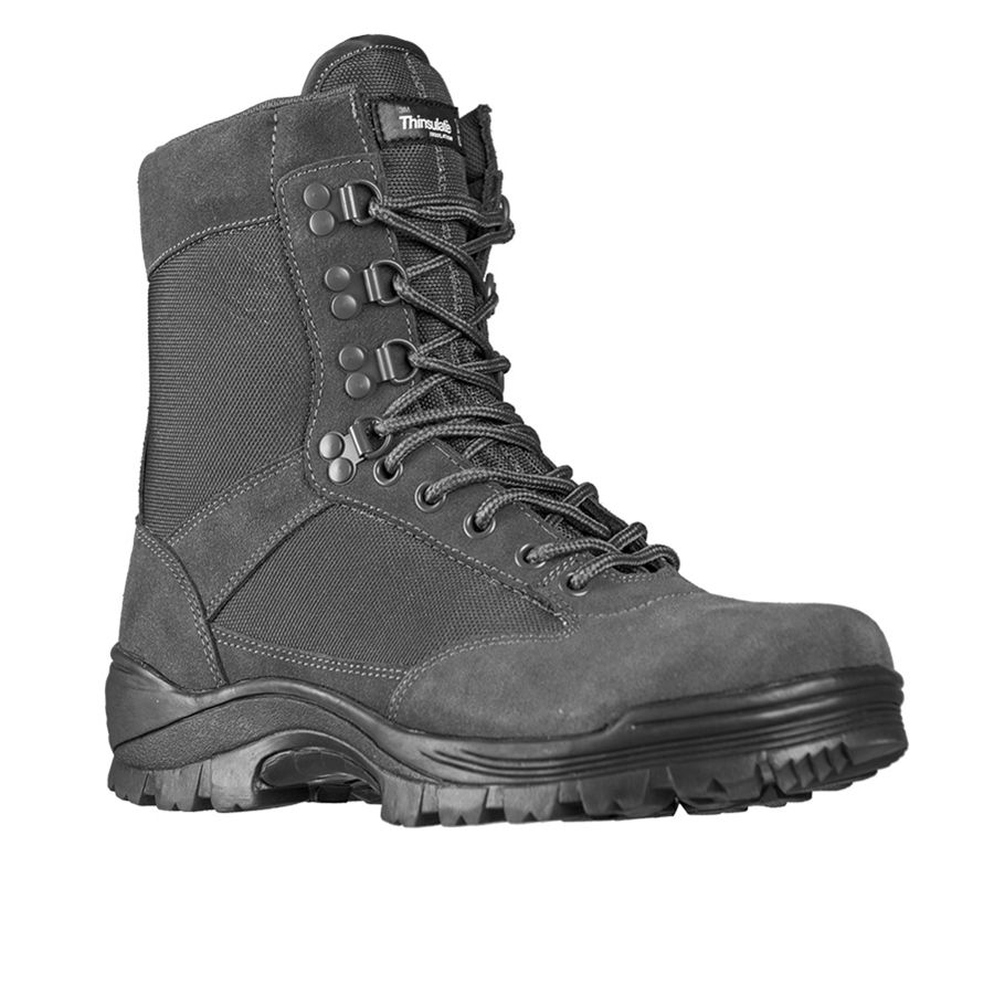 MIL-TEC tactical boots with zipper YKK GREY MILITARY RANGE