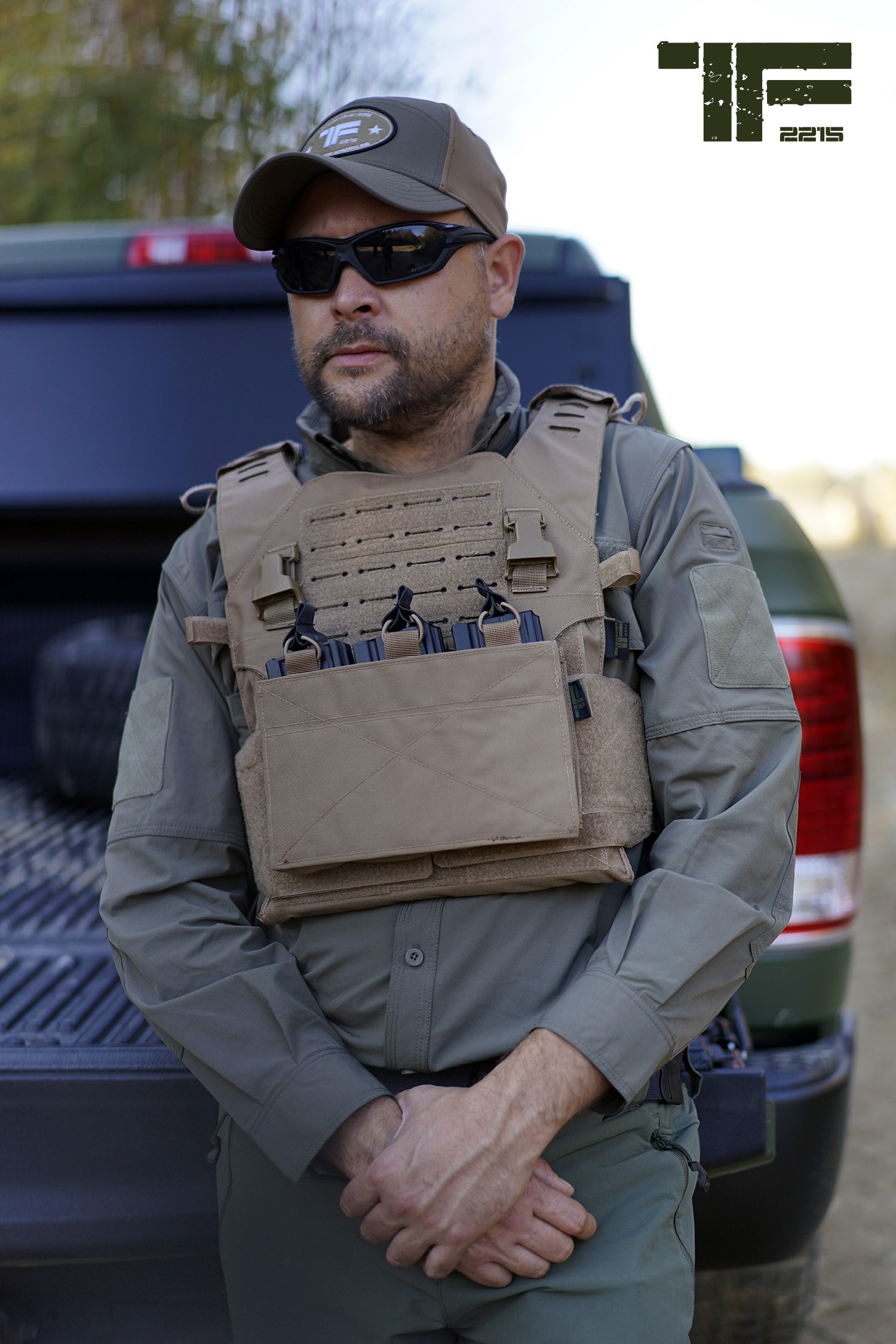 Task Force 2215 Tactical vest MODULAR MOLLE Cordura COYOTE | MILITARY RANGE