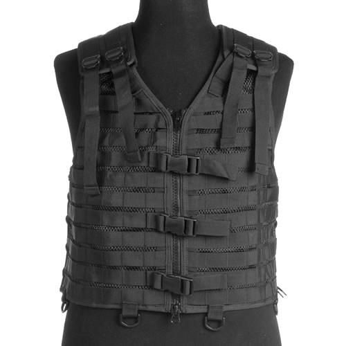 MIL-TEC Tactical Vest Modular System BLACK | Army surplus MILITARY RANGE