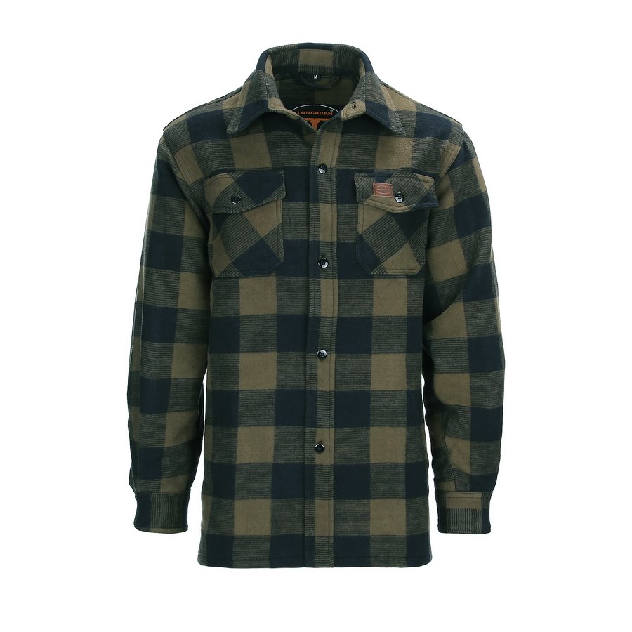 Lumberjack flannel shirt BLACK/OLIVE FOSTEX 135301BLACKOD L-11