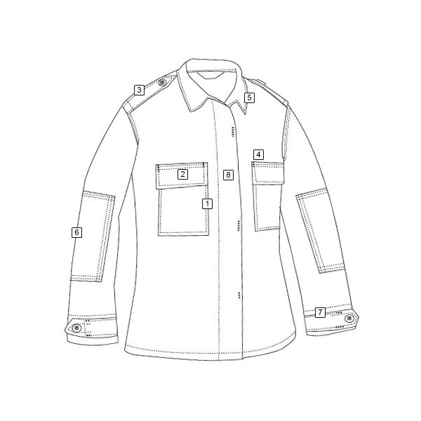 Tactical Long Sleeve Shirt BROWN TRU-SPEC 13840 L-11