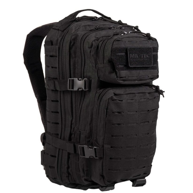MIL-TEC Backpack ASSAULT I LASER CUT BLACK | Army surplus MILITARY RANGE