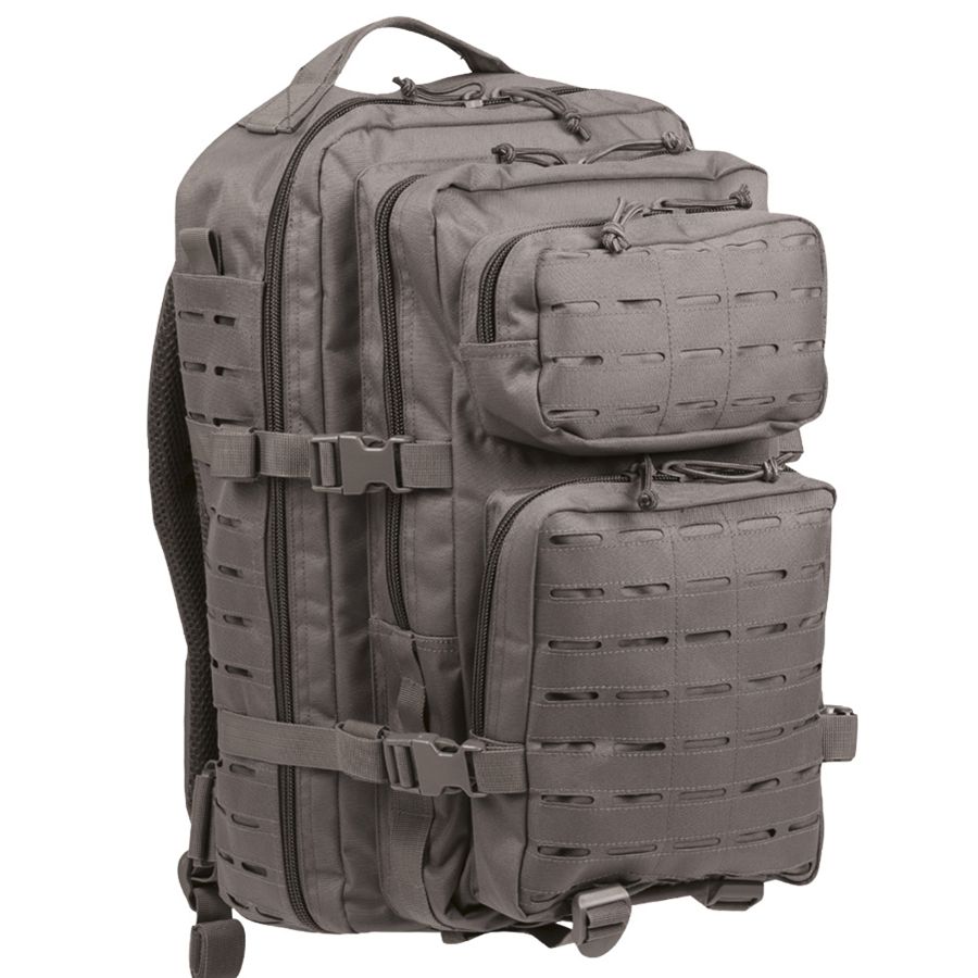 Mil-Tec Mission Pack Laser Cut Large Tactical MOLLE Backpack Army Bag Urban Grey 