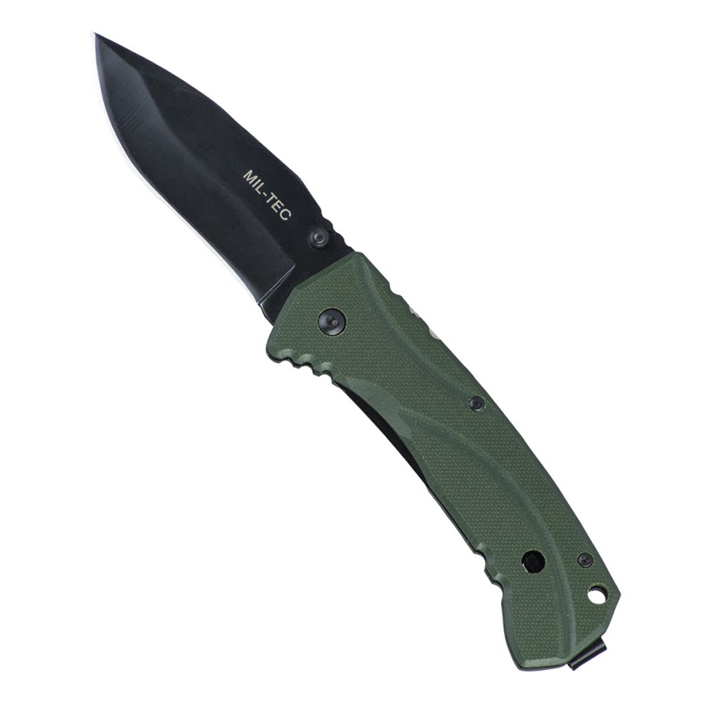 MILTEC ONEHAND KNIFE G10 440 S/STEEL Army surplus MILITARY RANGE