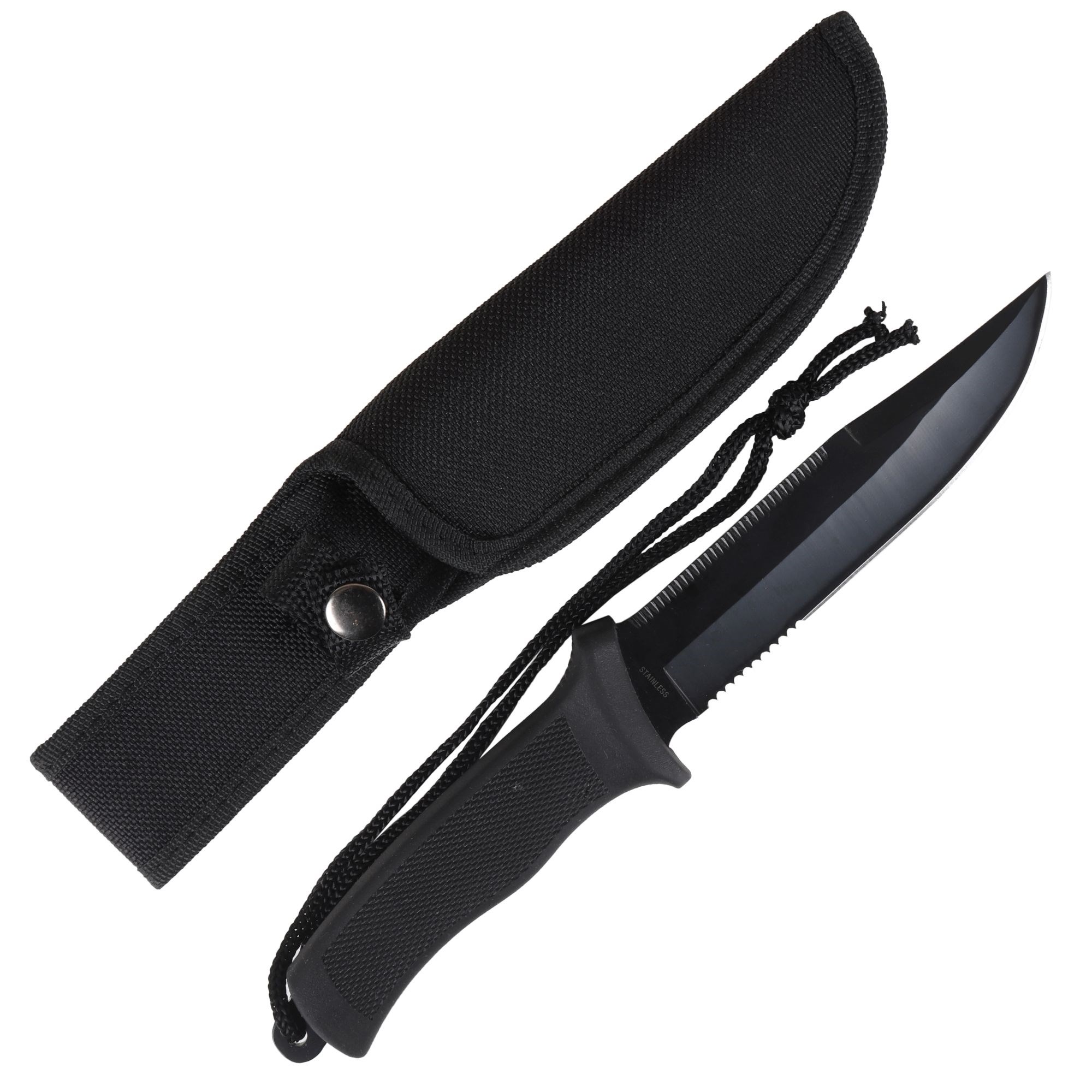 MIL-TEC Combat knife with case BLACK CORDURA | MILITARY RANGE