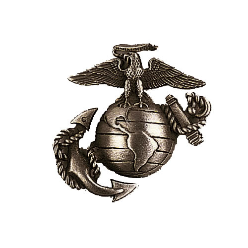 ROTHCO Badge PEWTER USMC SILVER MATT | MILITARY RANGE