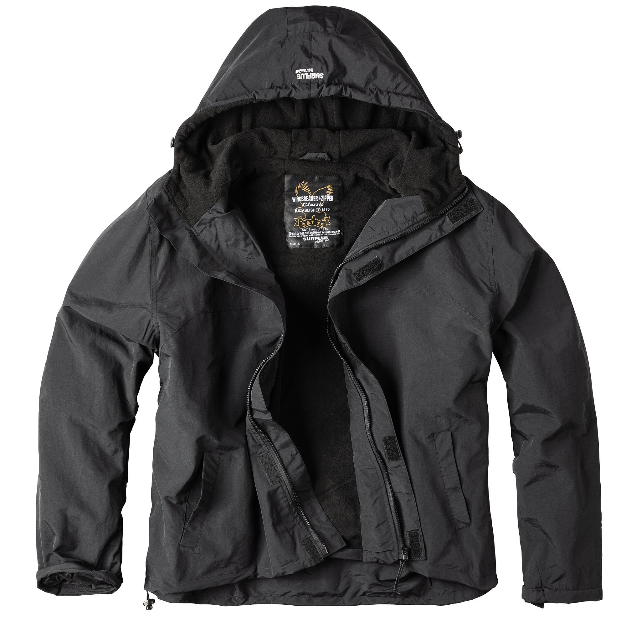 WINDBREAKER ZIPPER Jacket BLACK SURPLUS 20-7002-03 L-11