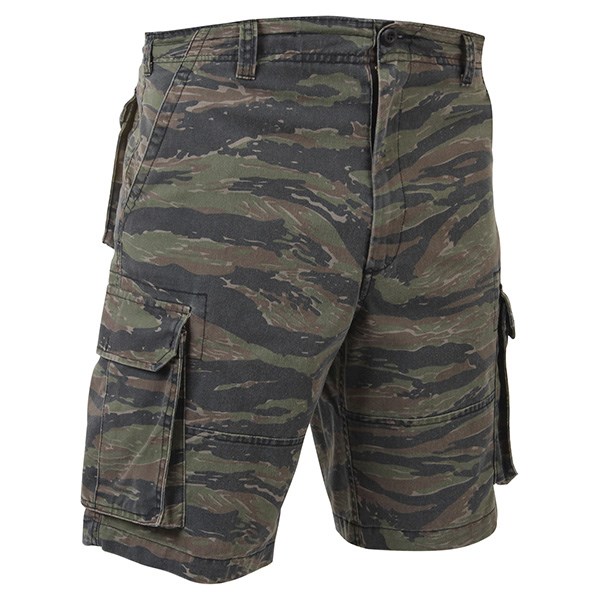 Vintage Camo Paratrooper Cargo Shorts TIGER TRIPE CAMO