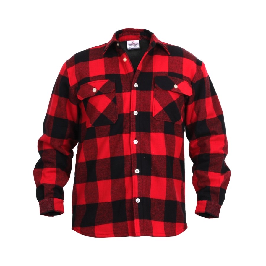 Lumberjack Fleece Lined Flannel Shirt RED ROTHCO 2739 L-11