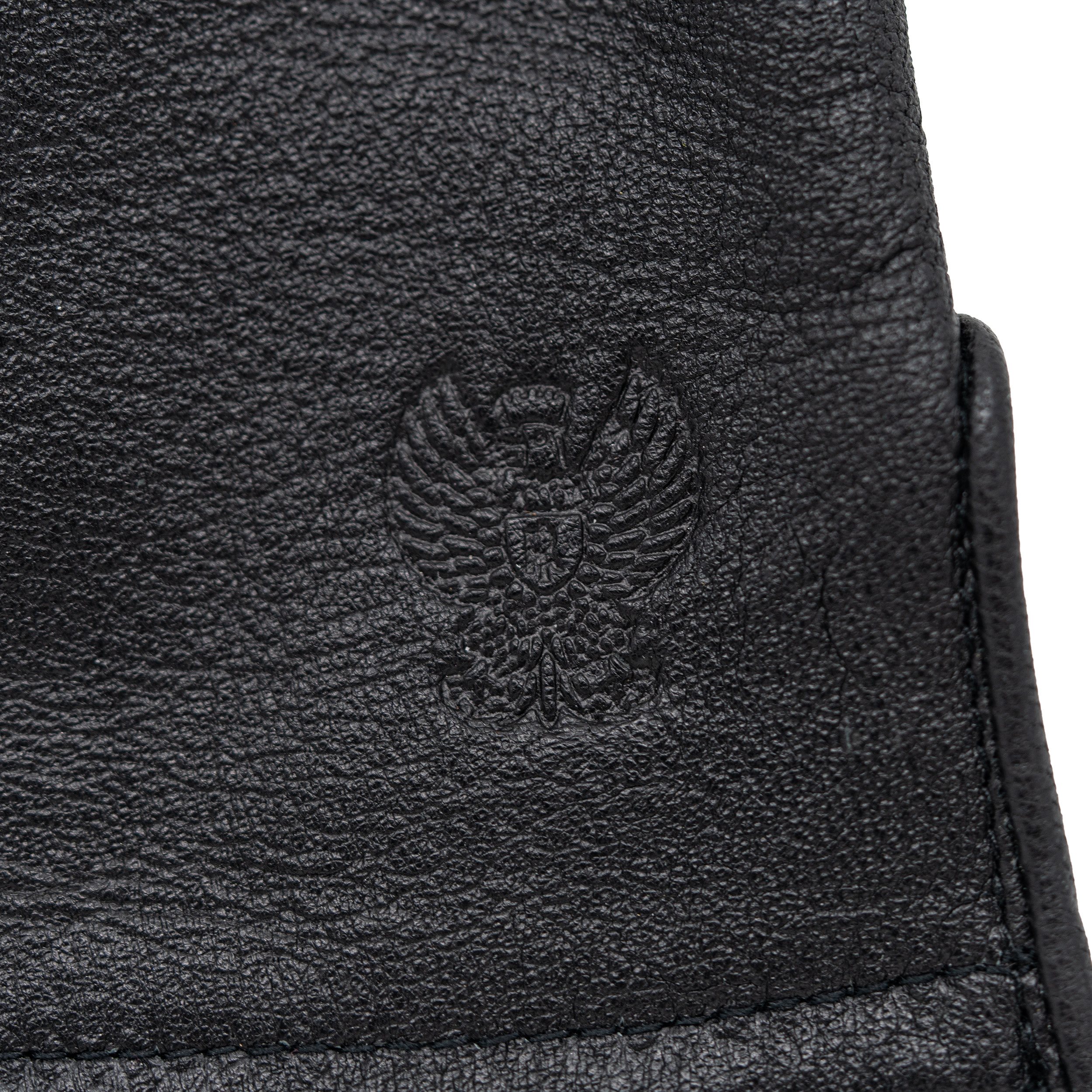 Italian leather gloves BLACK Italien Army 2765796 L-11