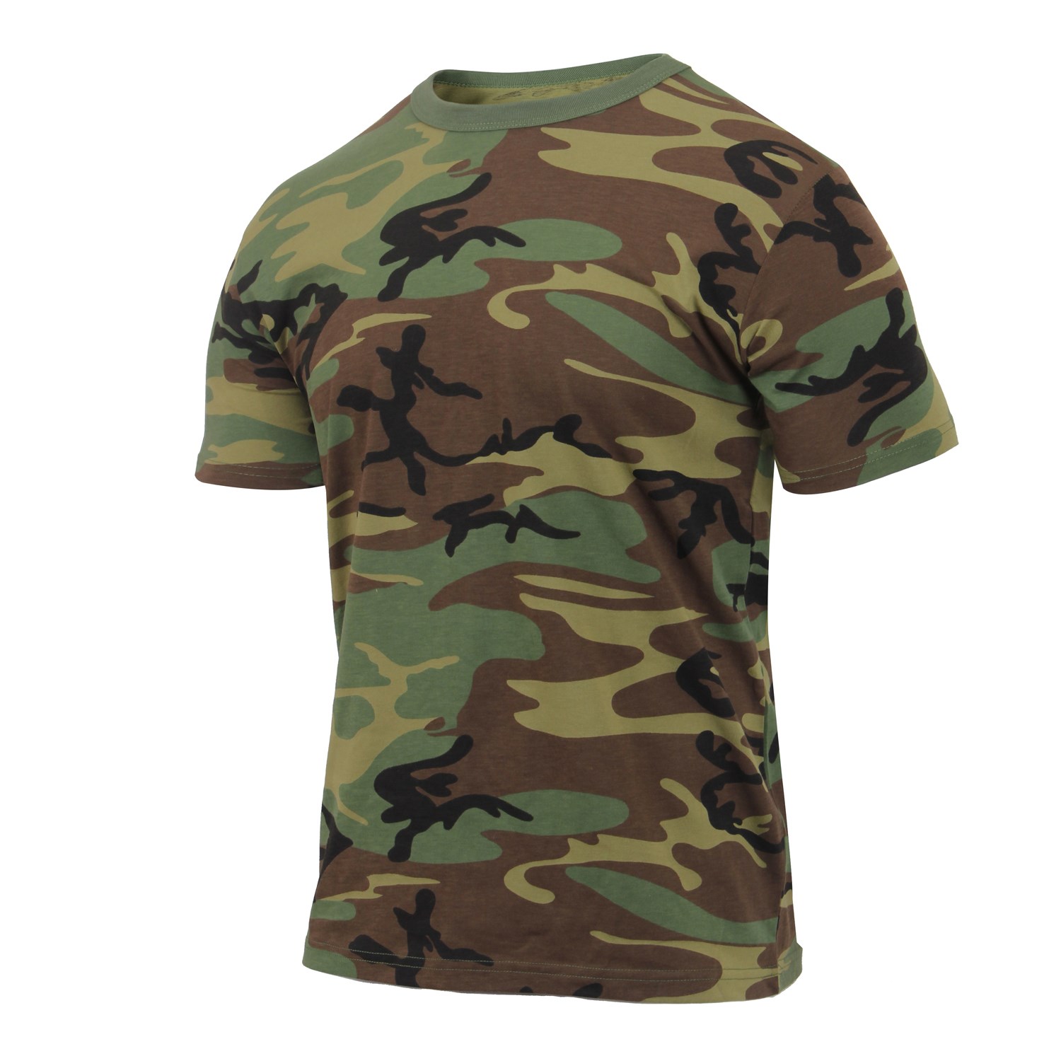 ROTHCO T-shirt Athletic Fit Camo US WOODLAND