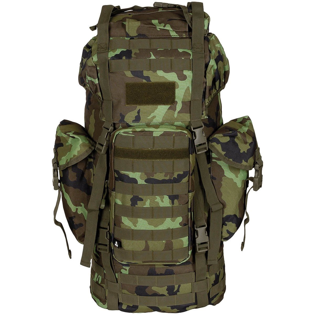 Combat backpack MOLLE 65 l padded + ALU reinforcement M95 forest MFH int. comp. 30250J-95 L-11