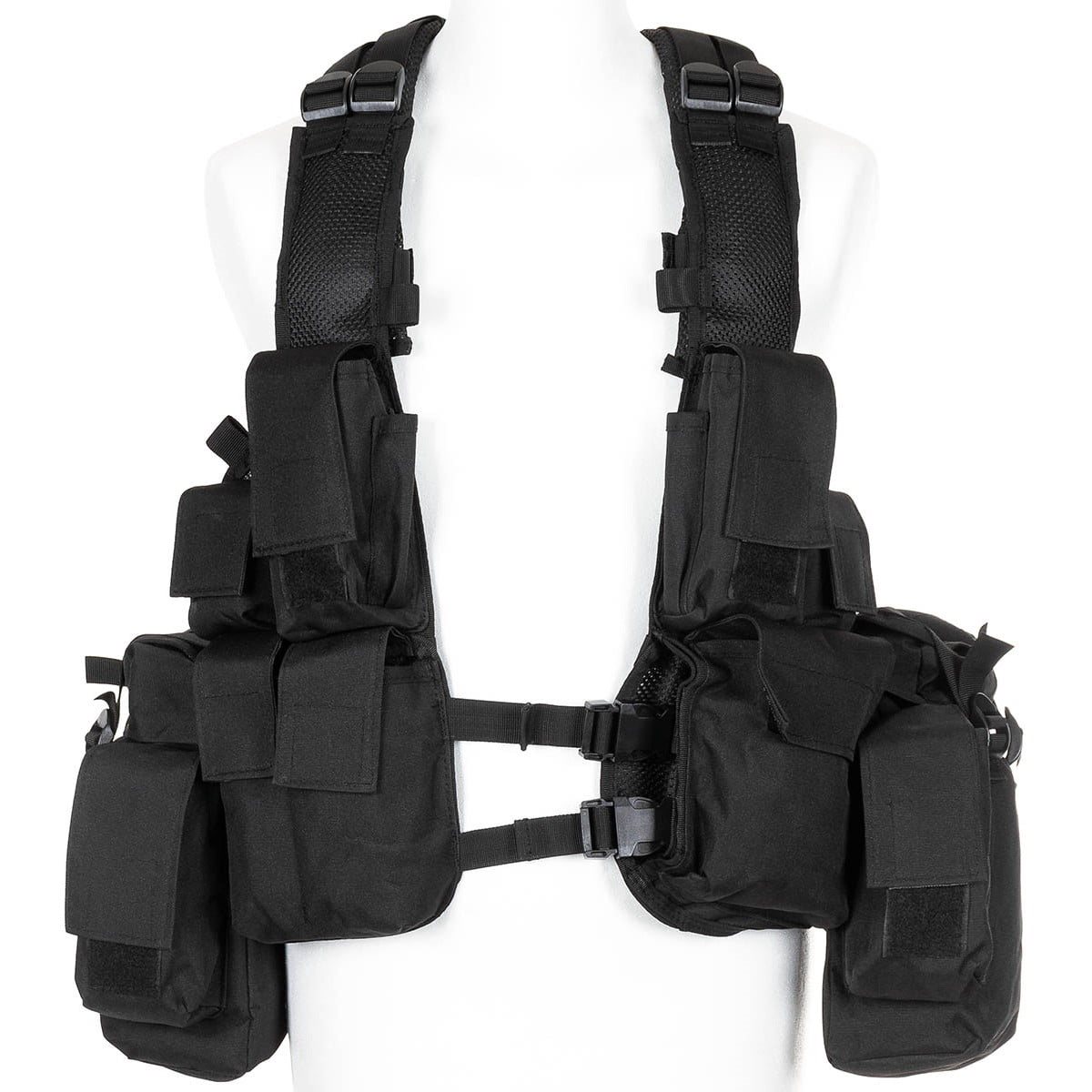 MFH int. comp. Tactical vest 12 pockets BLACK | Army surplus MILITARY RANGE
