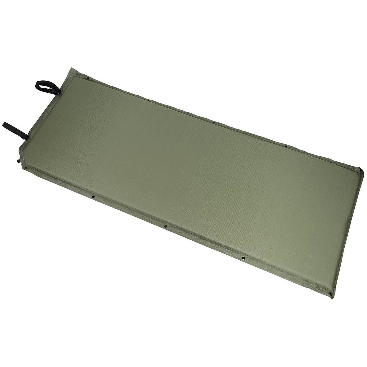 US Military Surplus Vinyl Technologies OD Green Self-Inflating Sleeping Pad - Fair Condition