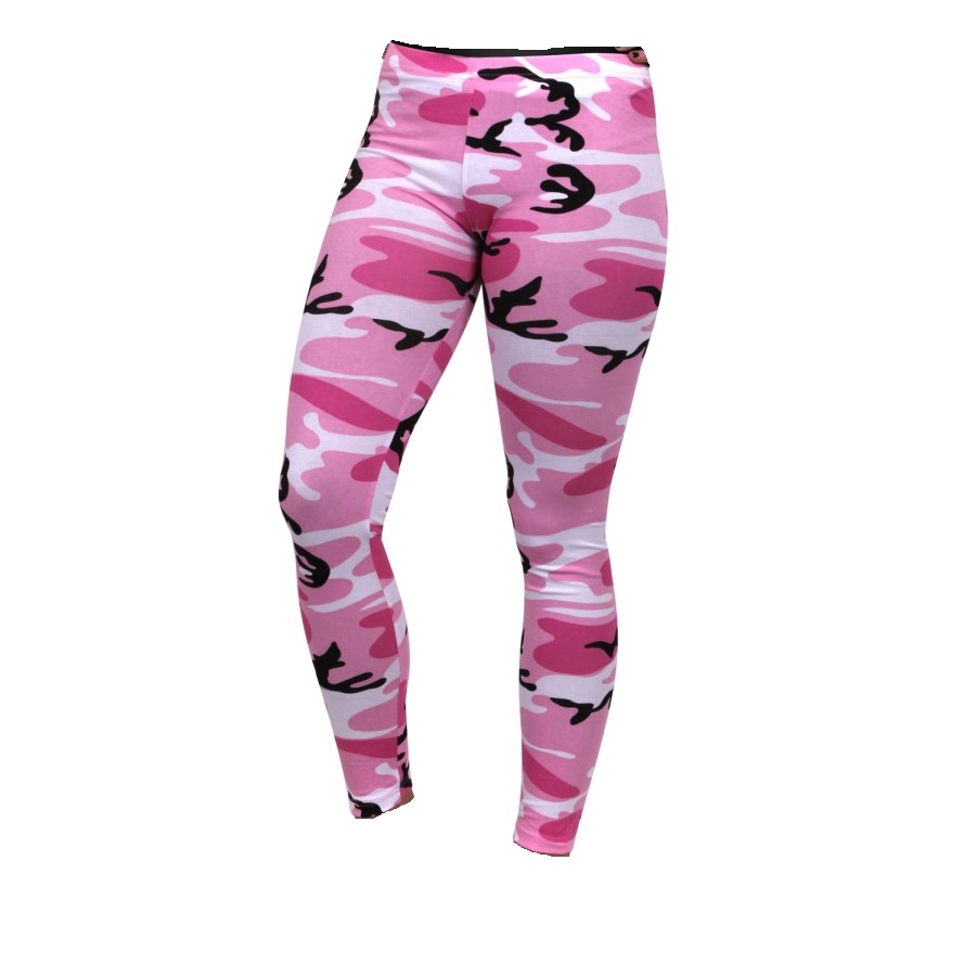 Women's Pink Camouflage Activewear Leggings - Wholesale - Yelete.com