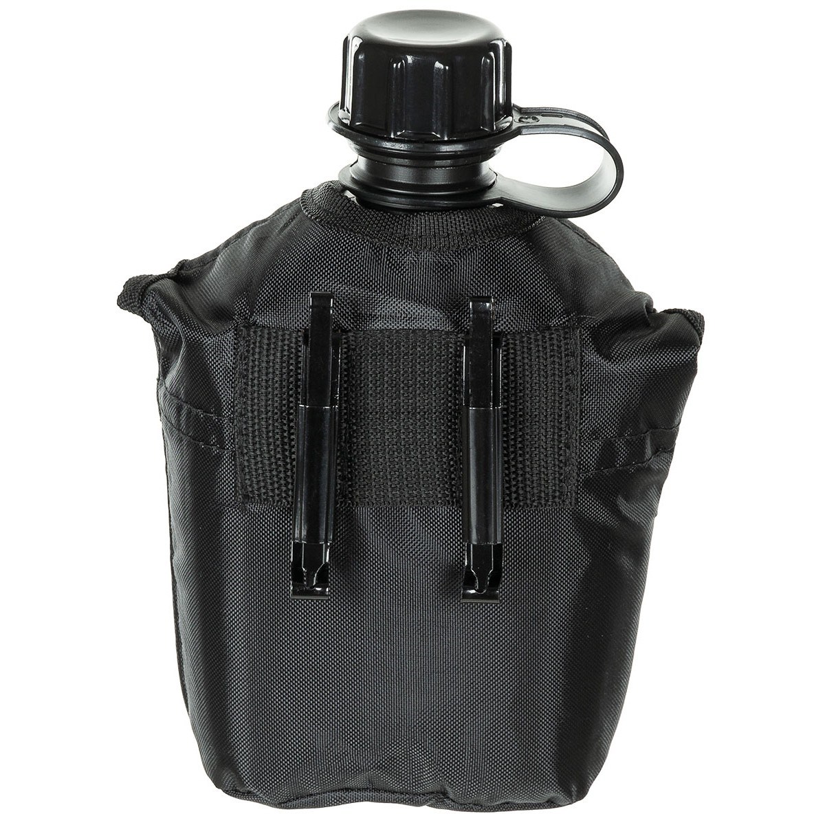 MFH int. comp. US field bottle with nylon poach 1 ltr BLACK | MILITARY ...