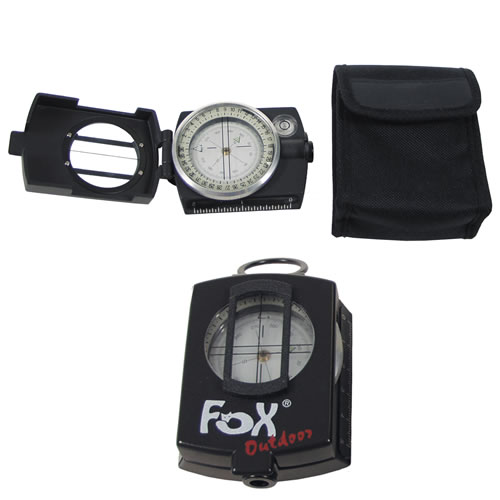 Fox Outdoor Kompass Precision Metallgehäuse Peileinrichtung inkl Nylonetui 