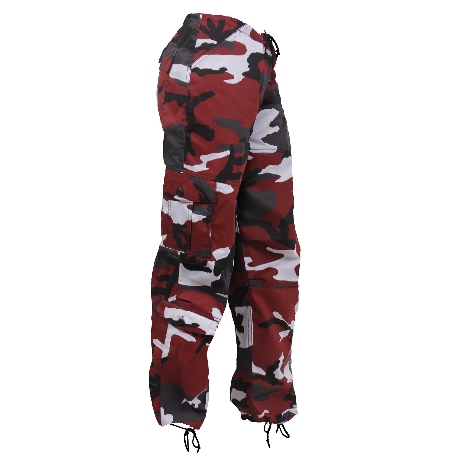 Urban Renewal Remade Red Overdyed Camo Cargo Trousers  Urban Outfitters UK