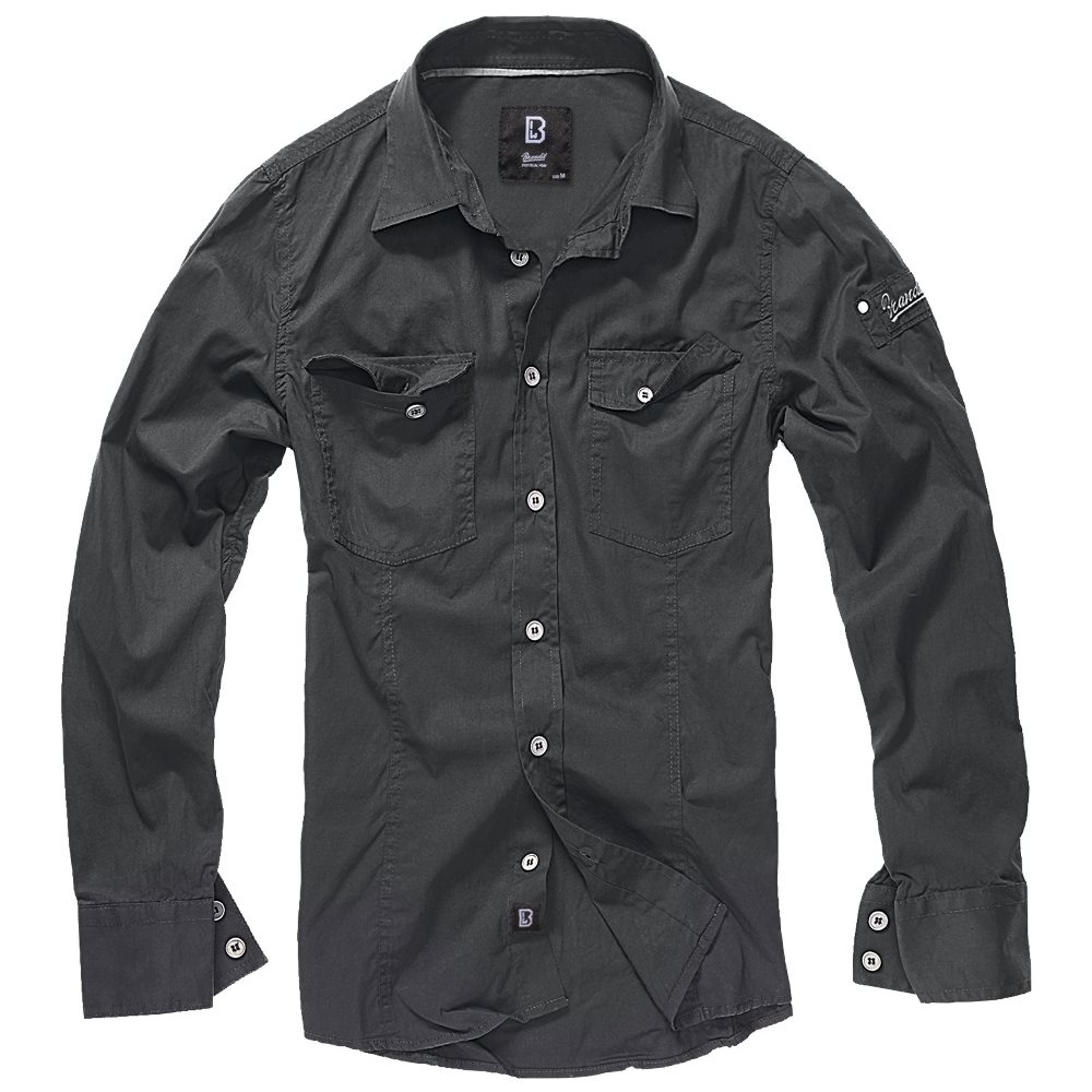 Shirt SLIM BLACK BRANDIT 4005-02 L-11