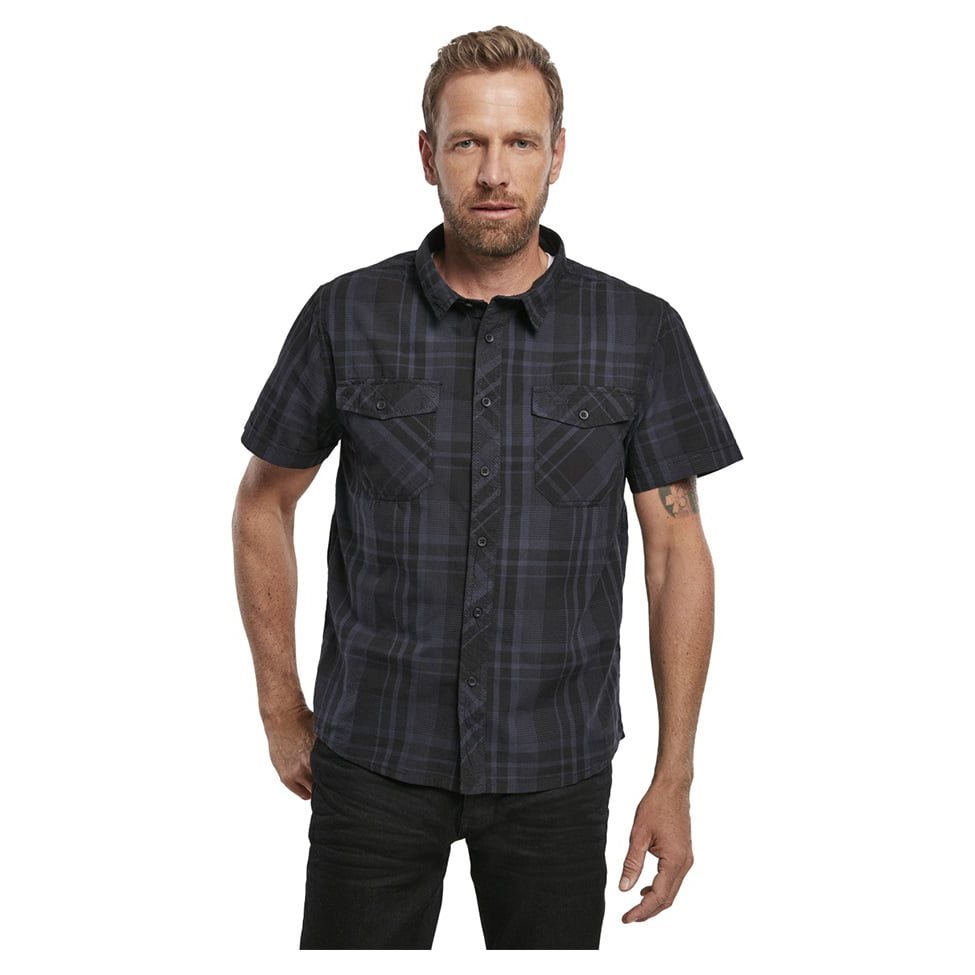 Roadstar shirt 1/2 sleeve BLACK/BLUE BRANDIT 4012-29 L-11