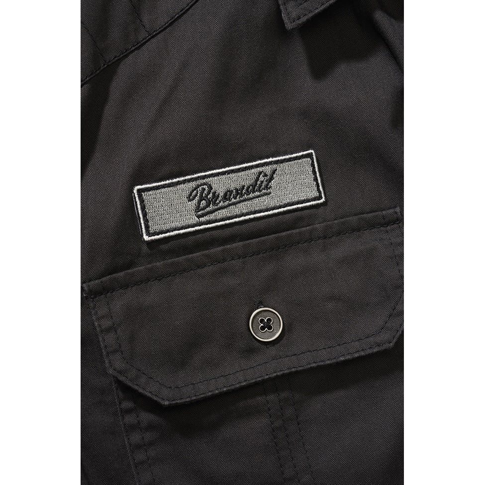 Luis Vintageshirt Short Sleeve BLACK BRANDIT 4033-2 L-11