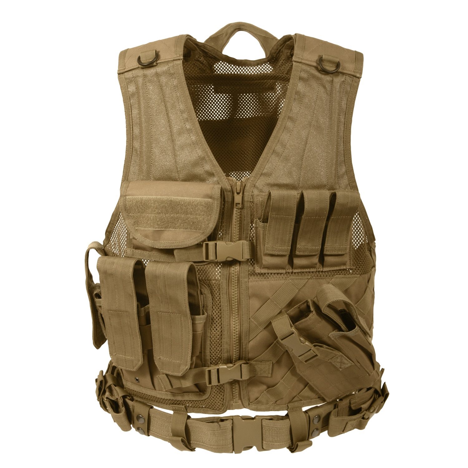 CROSS DRAW Vest Tactical COYOTE BROWN oversized ROTHCO 44491 L-11