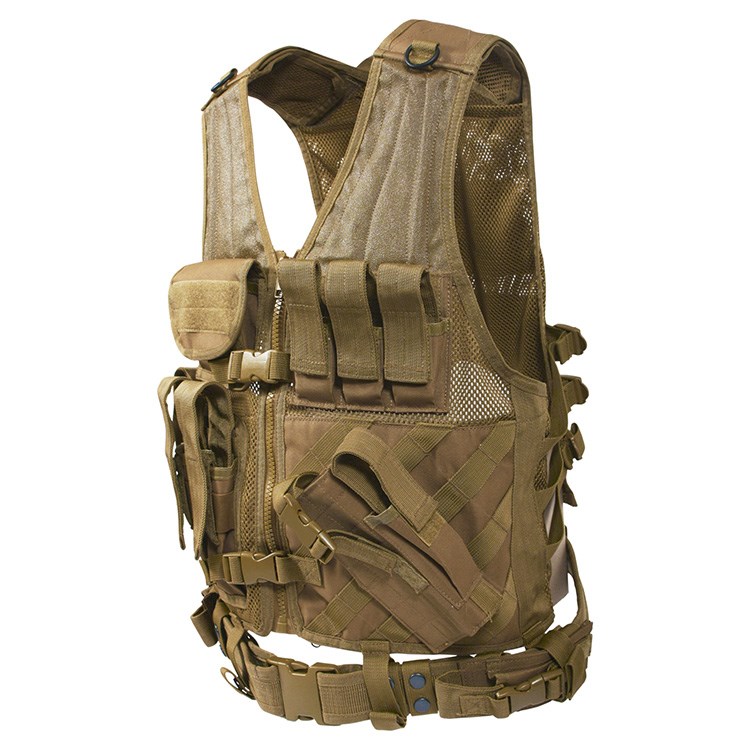 CROSS DRAW Vest Tactical COYOTE BROWN ROTHCO 4491 L-11