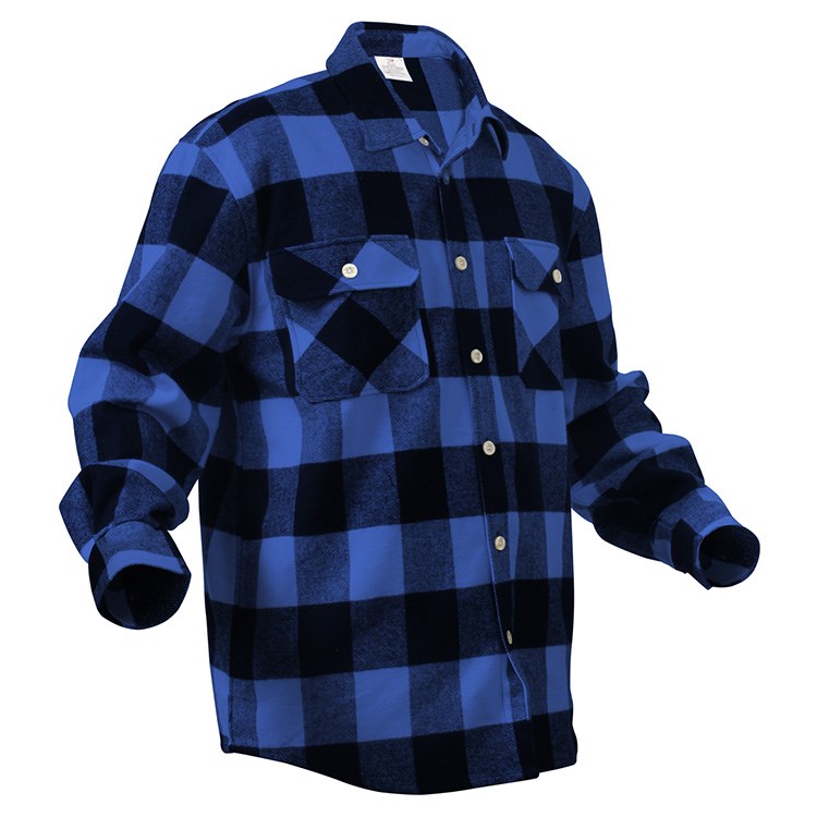 Lumberjack plaid shirt FLANNEL BLUE ROTHCO 4739BLU L-11
