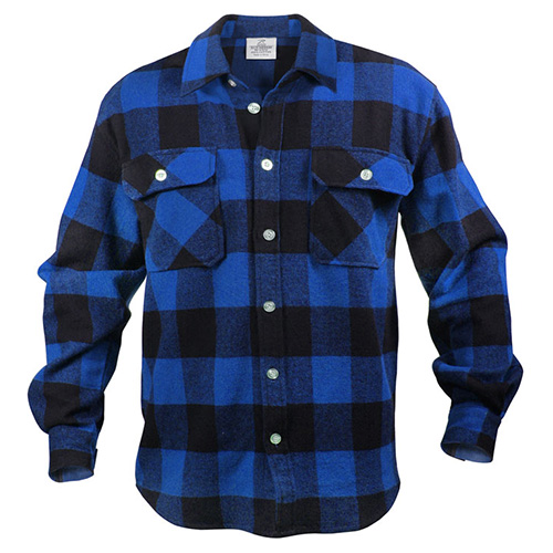 Lumberjack plaid shirt FLANNEL BLUE ROTHCO 4739BLU L-11