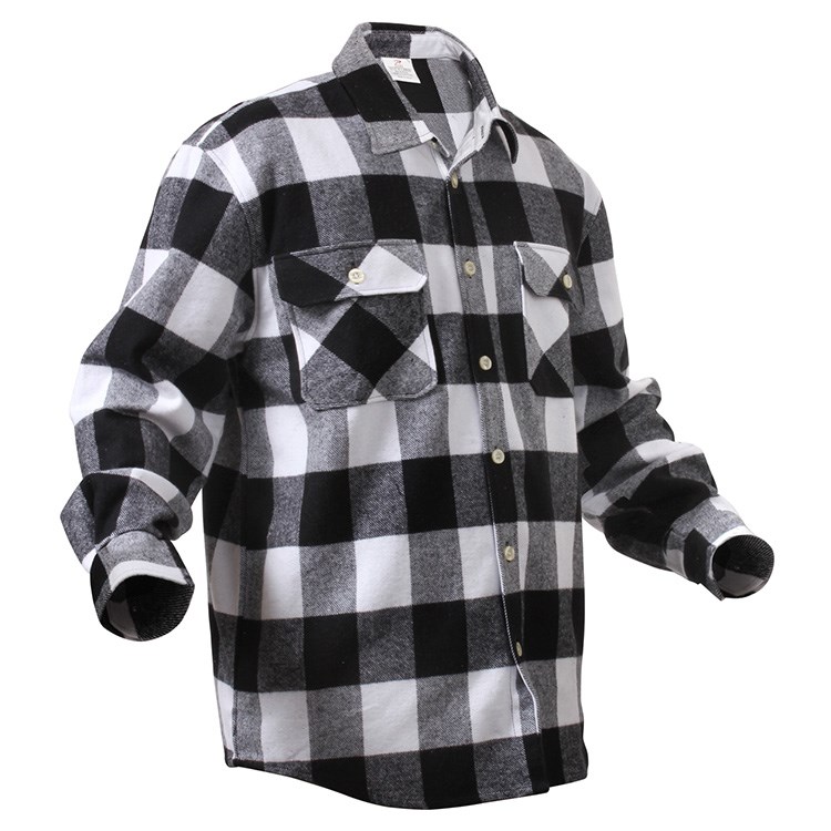 Lumberjack plaid shirt FLANNEL WHITE ROTHCO 4739WHT L-11