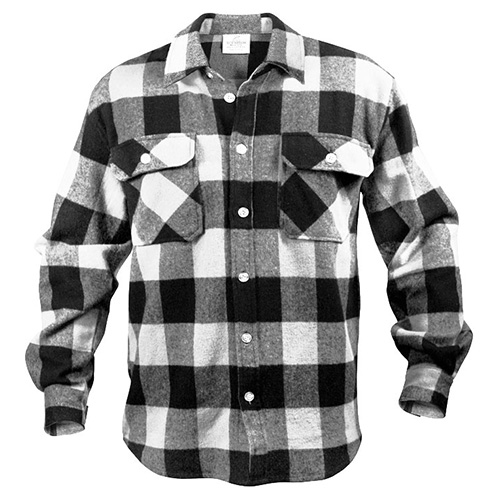 Lumberjack plaid shirt FLANNEL WHITE ROTHCO 4739WHT L-11