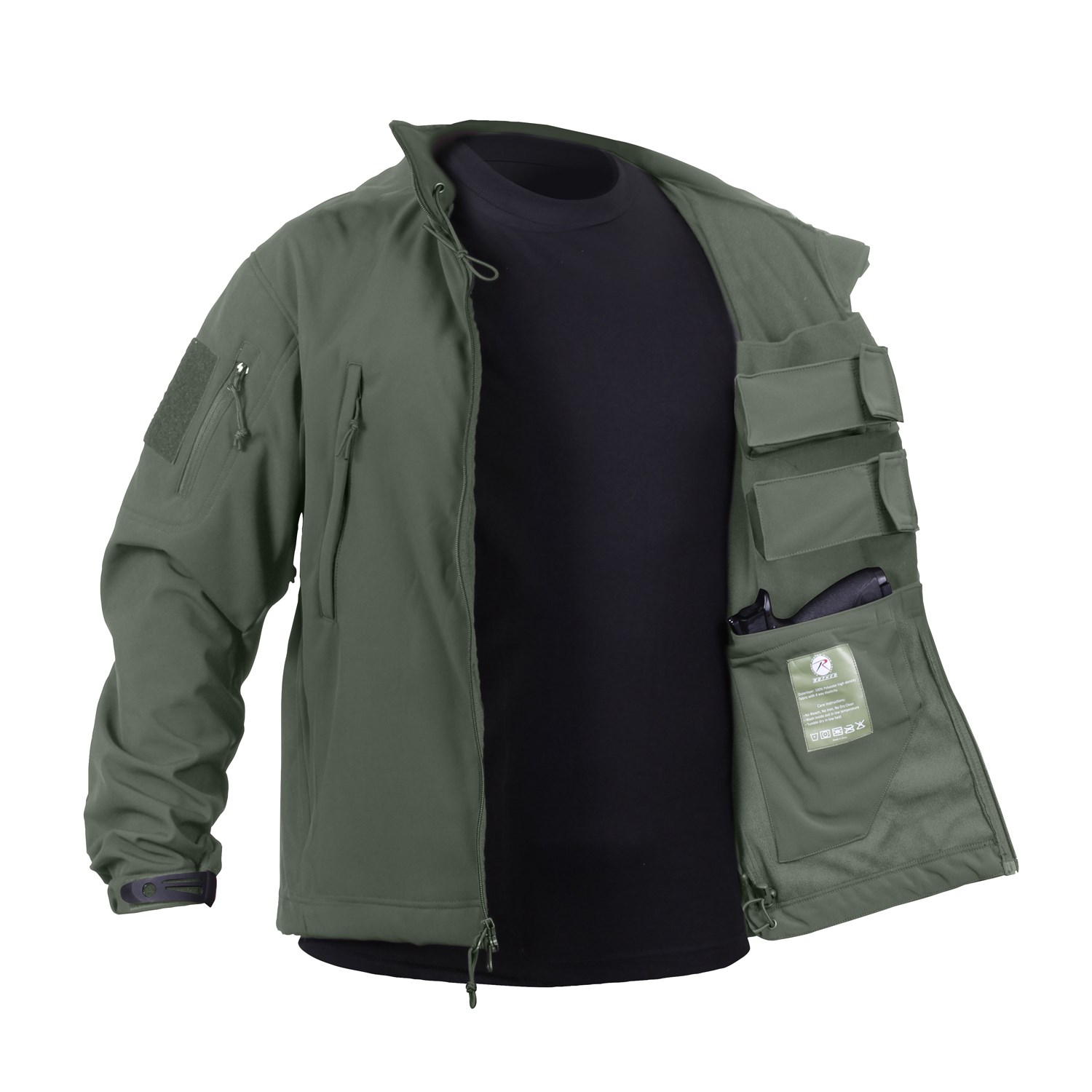 Concealed Carry Soft Shell Jacket OLIVE DRAB ROTHCO 55585 L-11