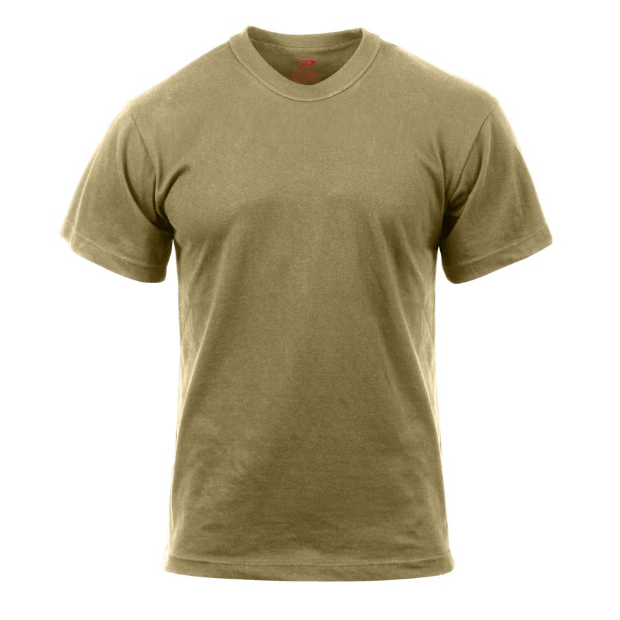 Military T-Shirt Coyote Brown AR 670-1 Compliant  Rothco 67847 