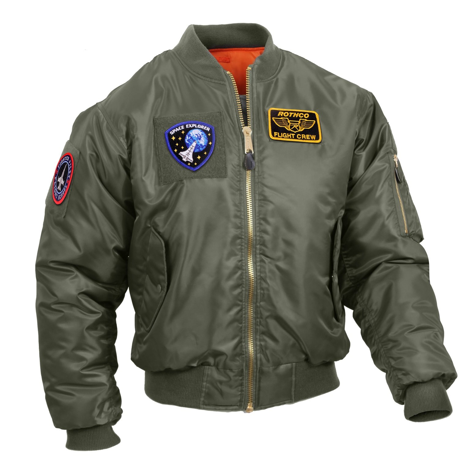 Jacket with patches MA1 FLIGHT SAGE GREEN ROTHCO 7240 L-11