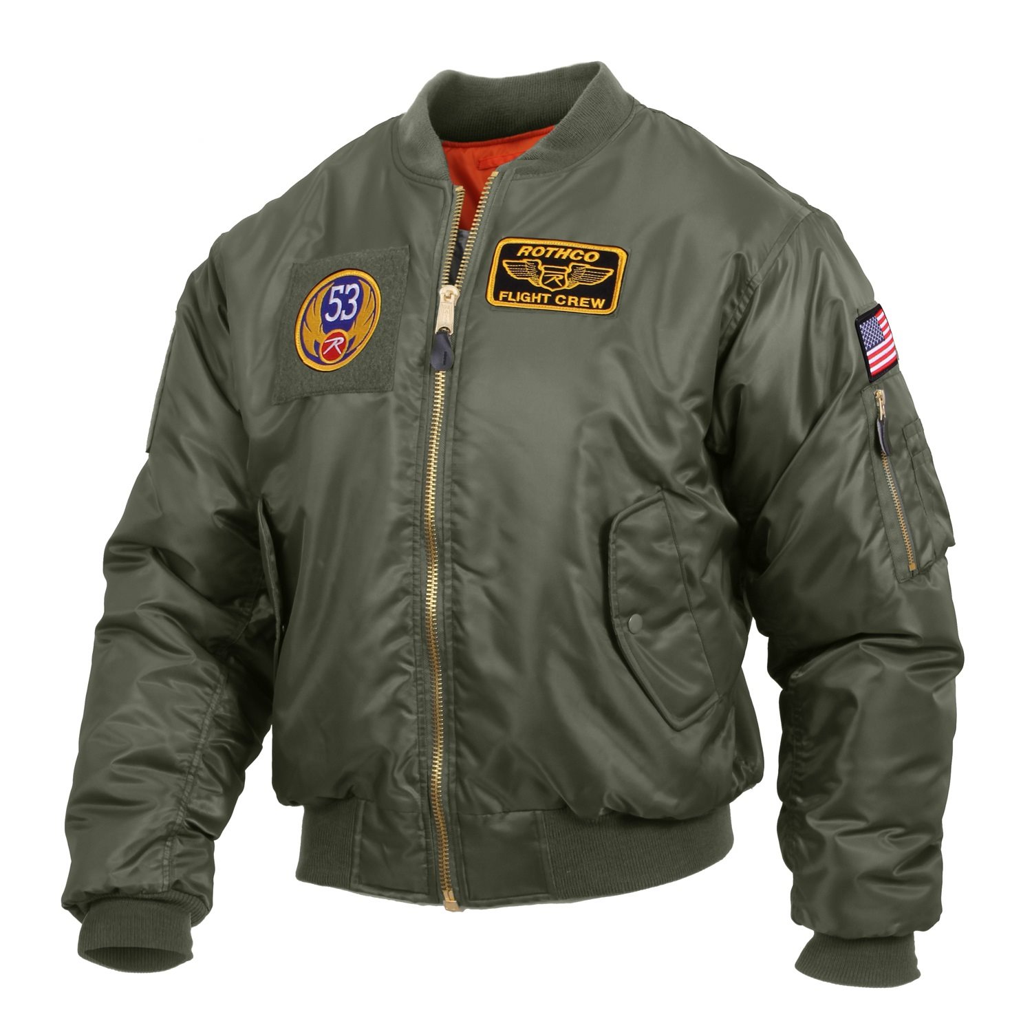 Jacket with patches MA1 FLIGHT SAGE GREEN - Main Image