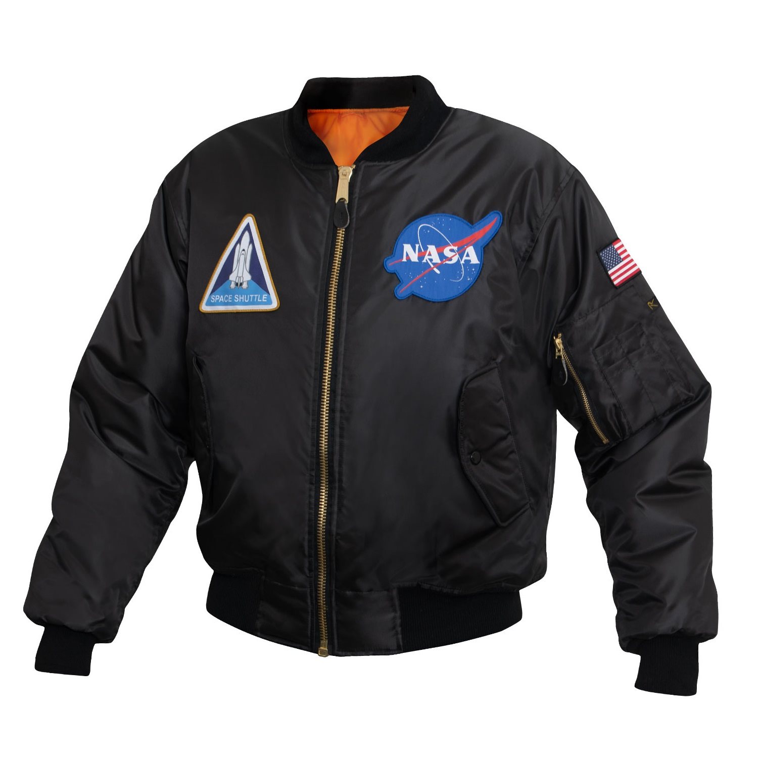 Jacket NASA MA-1 Flight BLACK ROTHCO 7328 L-11