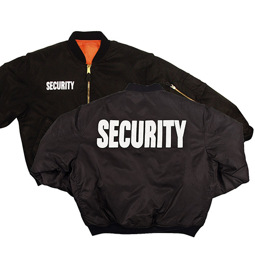 Jacket MA1 FLIGHT SECURITY BLACK ROTHCO 7357 L-11