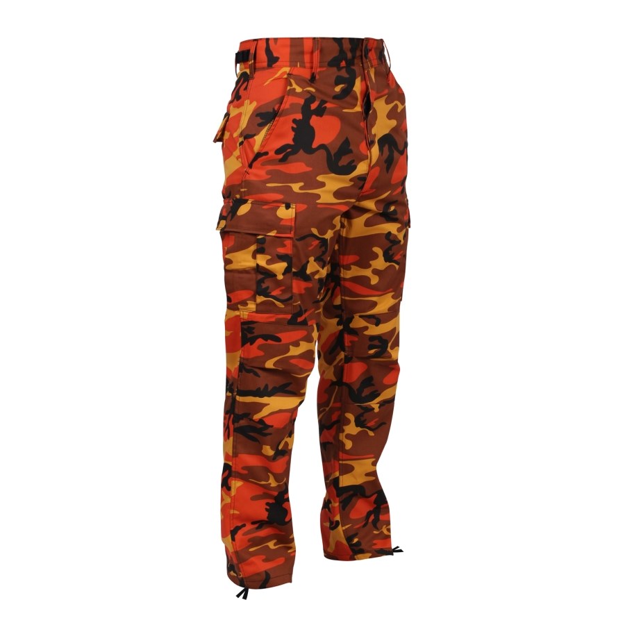 Sidewalk Trousers | Boys Khaki/Orange Camo Combat Woven Pants | Kids  Clothes – Beat Boyz Club