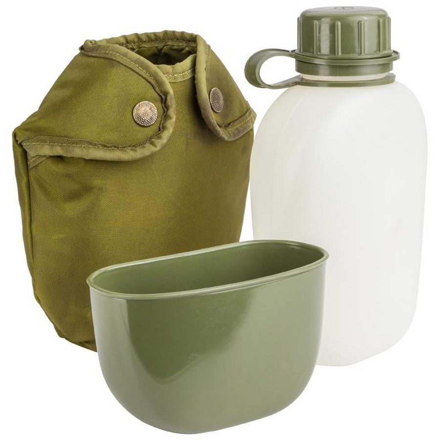 NORWEGIAN Field Bottle 1 ltr. with Cover and Cup New Norwegian Army 91452128 L-11