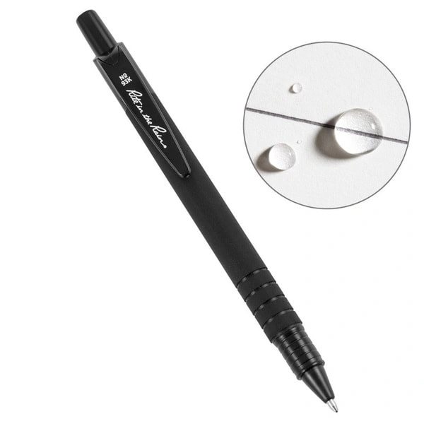 Tough Plastic Clicker Pen BLACK RITE IN THE RAIN 93K L-11