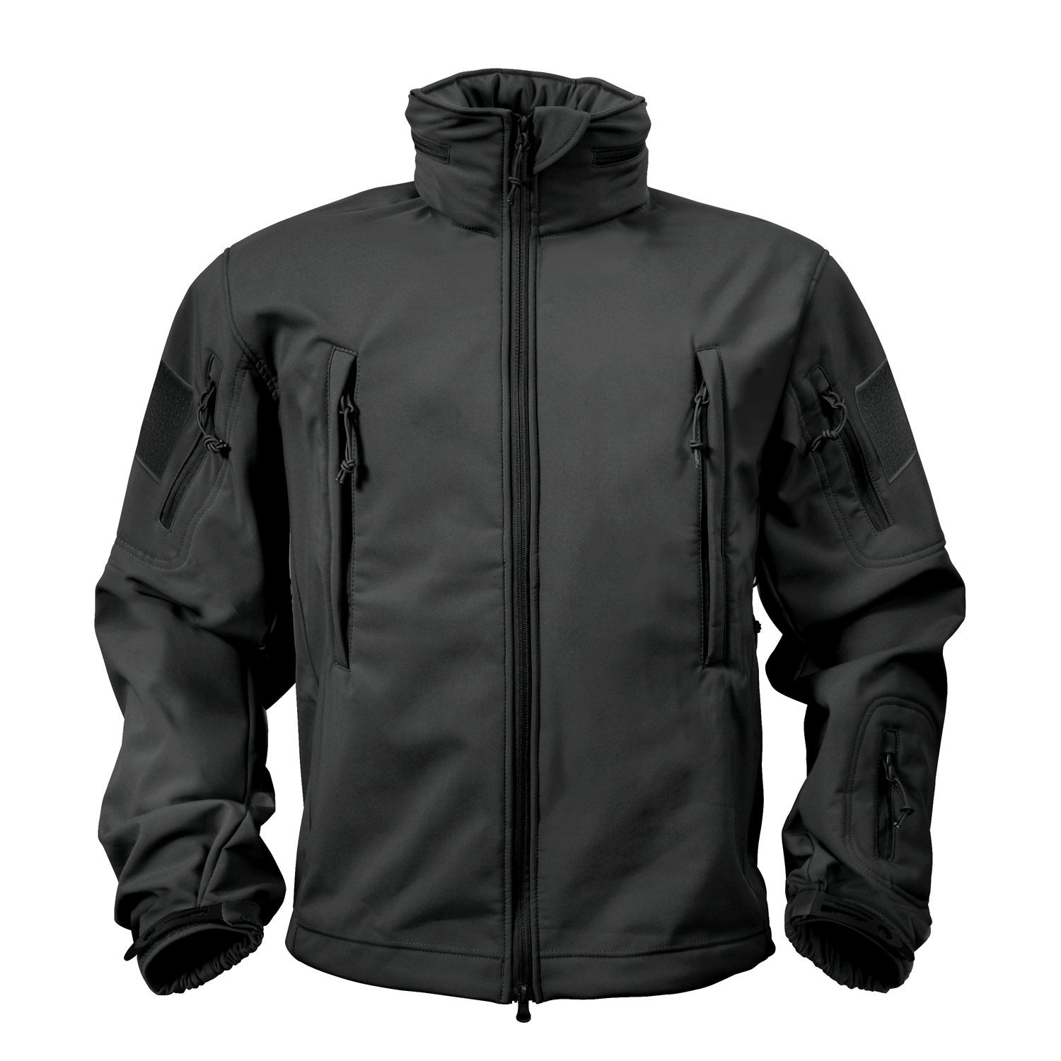 jacket softshell SECURITY hooded BLACK ROTHCO 97670 L-11
