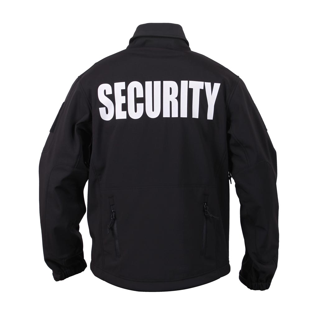 jacket softshell SECURITY hooded BLACK ROTHCO 97670 L-11