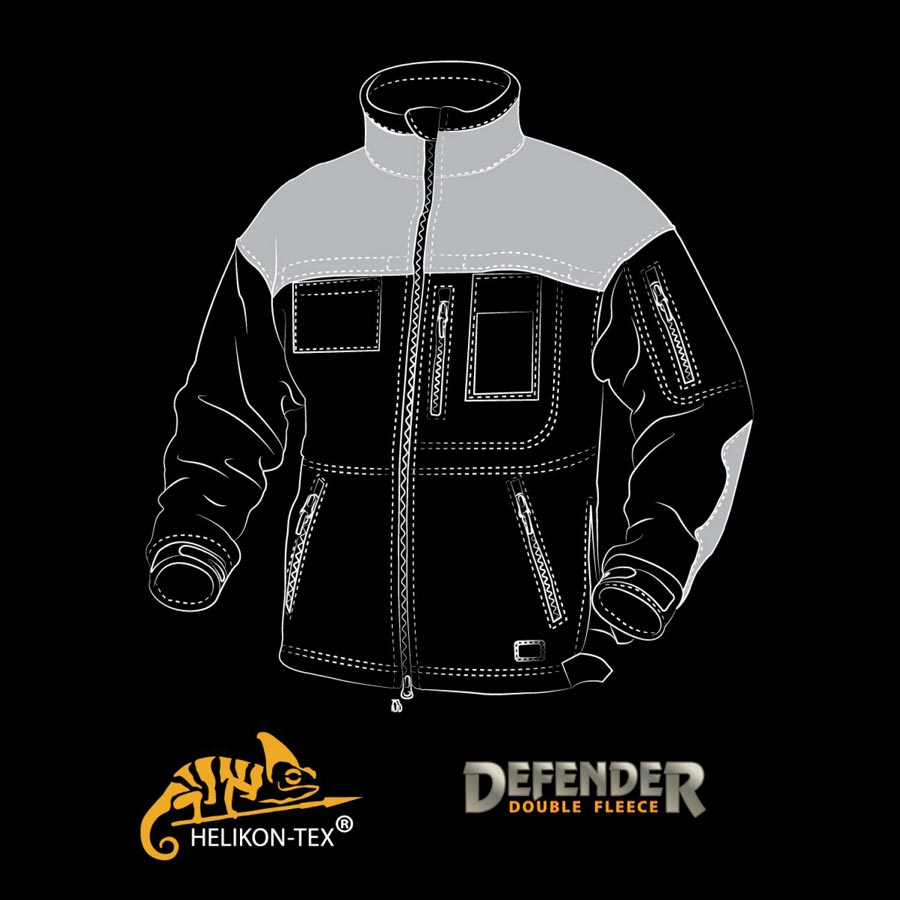 Jacket DEFENDER fleece BLACK Helikon-Tex® BL-DEH-HF-01 L-11