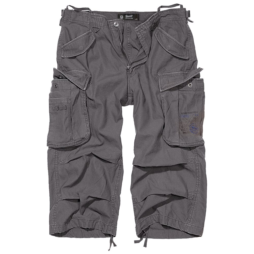 BRANDIT Trousers Shorts 3/4 INDUSTRY vintage anthracite | Army surplus ...