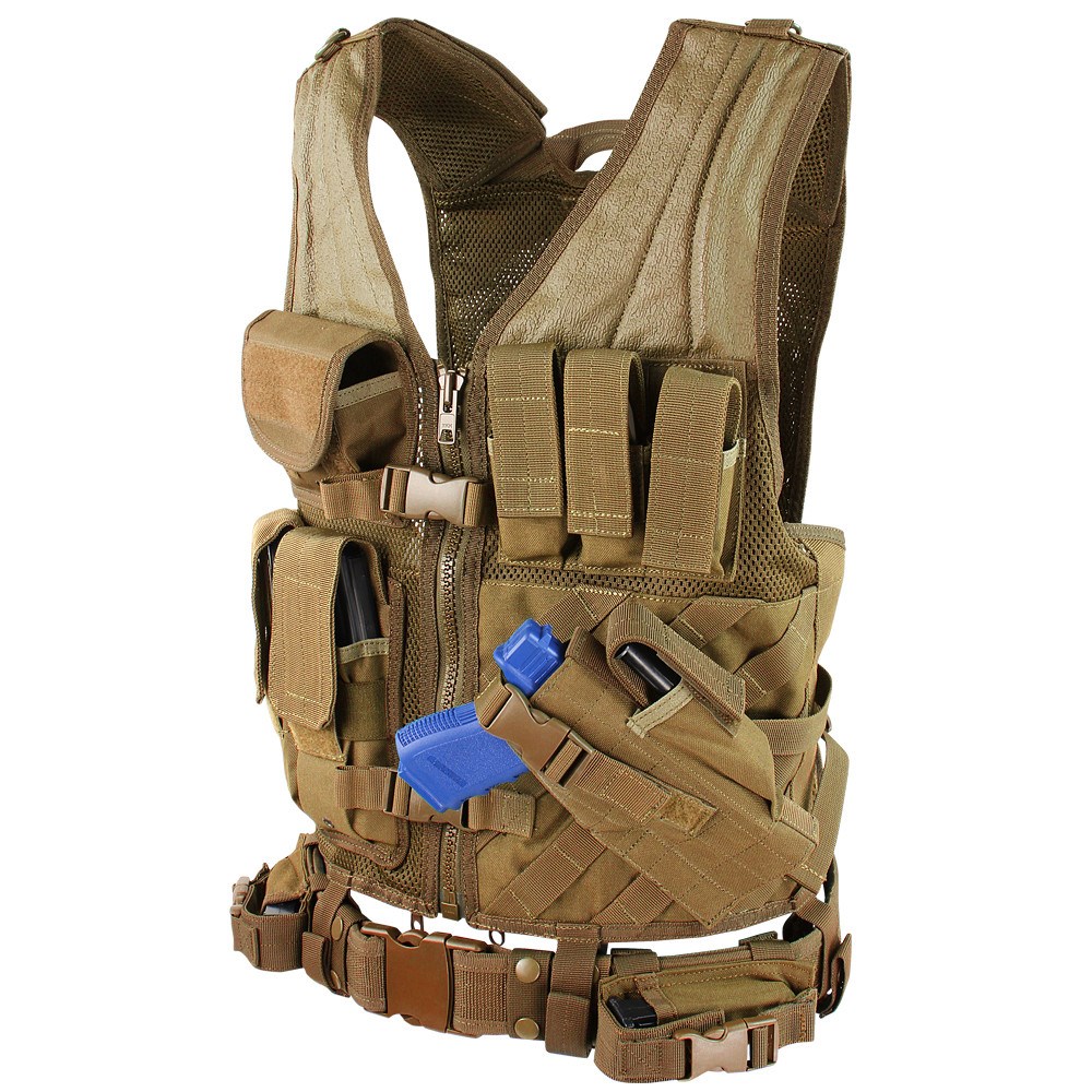 CROSSDRAW Tactical Vest - COYOTE BROWN CONDOR OUTDOOR CV-498 L-11