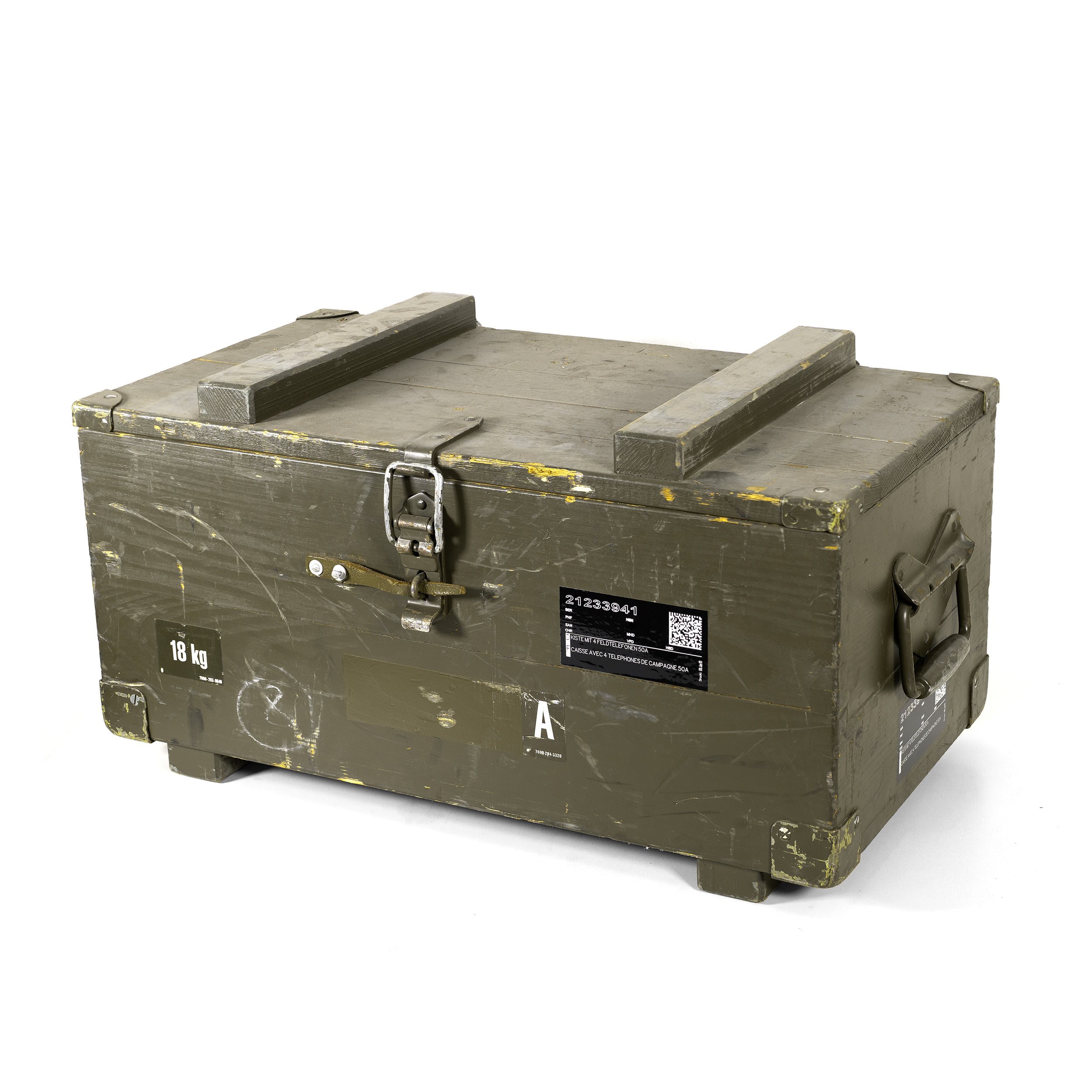 Used SWISS Wooden Box Swiss Army DIV066BOX L-11