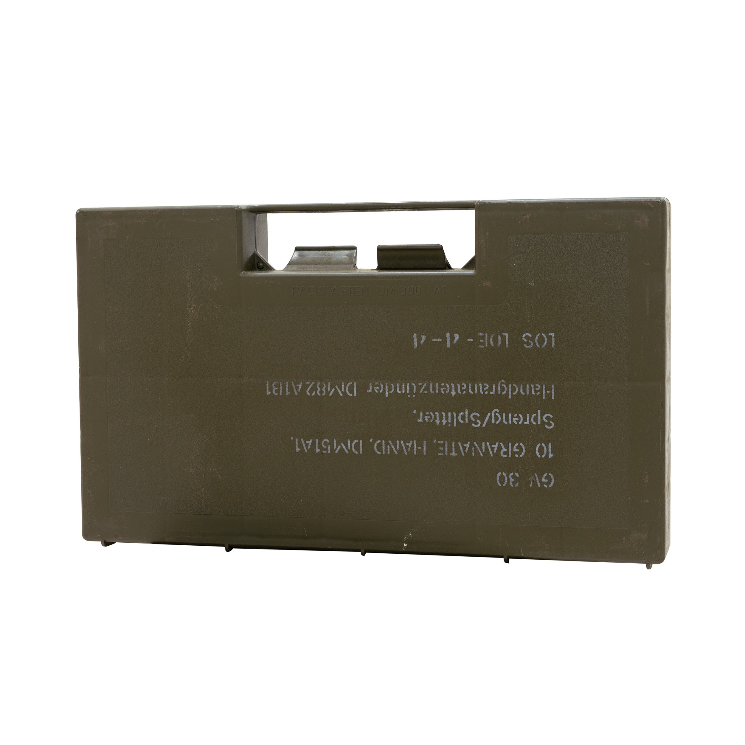 Crate/box for transporting GV 30 grenades plastic GREEN Bundeswehr DM300A1 L-11