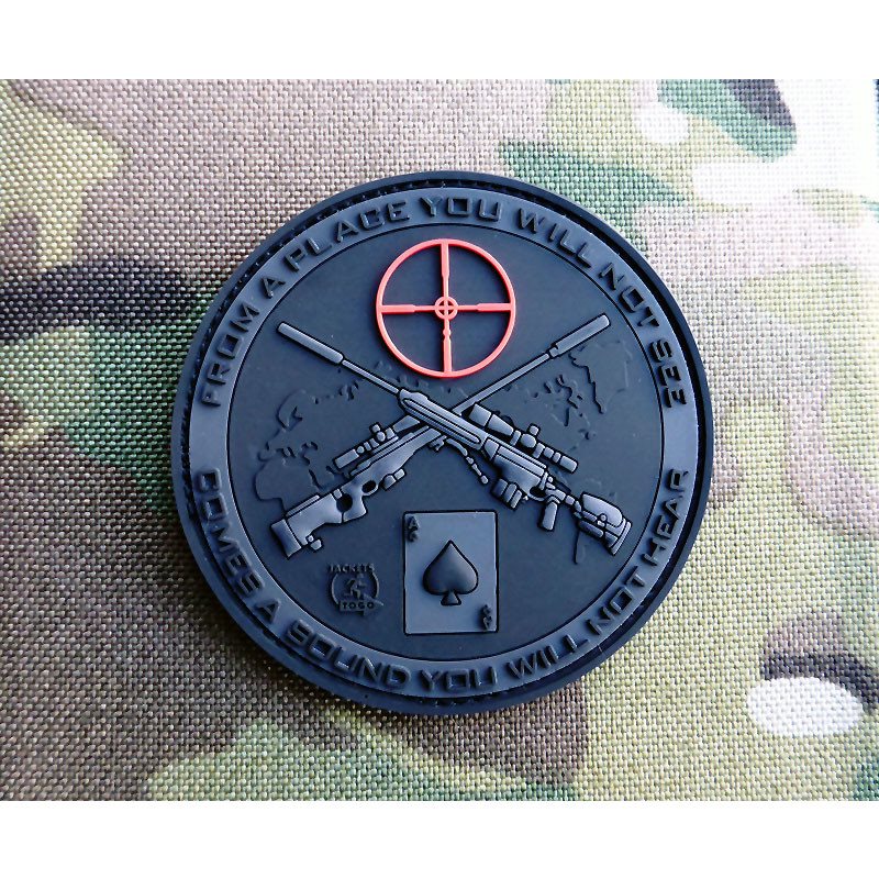 JACKETS TO GO Patch SNIPER DEATH SPADE velcro BLACK
