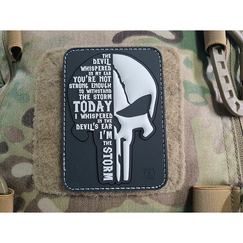 Storm Pvc Patch JACKETS TO GO plastic Patch STORM PUNISHER Velcro | MILITARY RANGE